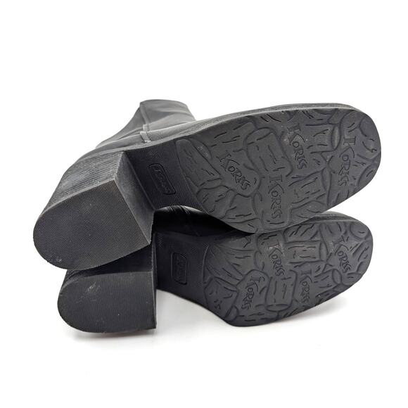 Korks Moergan Side Zip Boots Square Toe Women's Black Size US10M EU40.5 - Picture 8 of 14